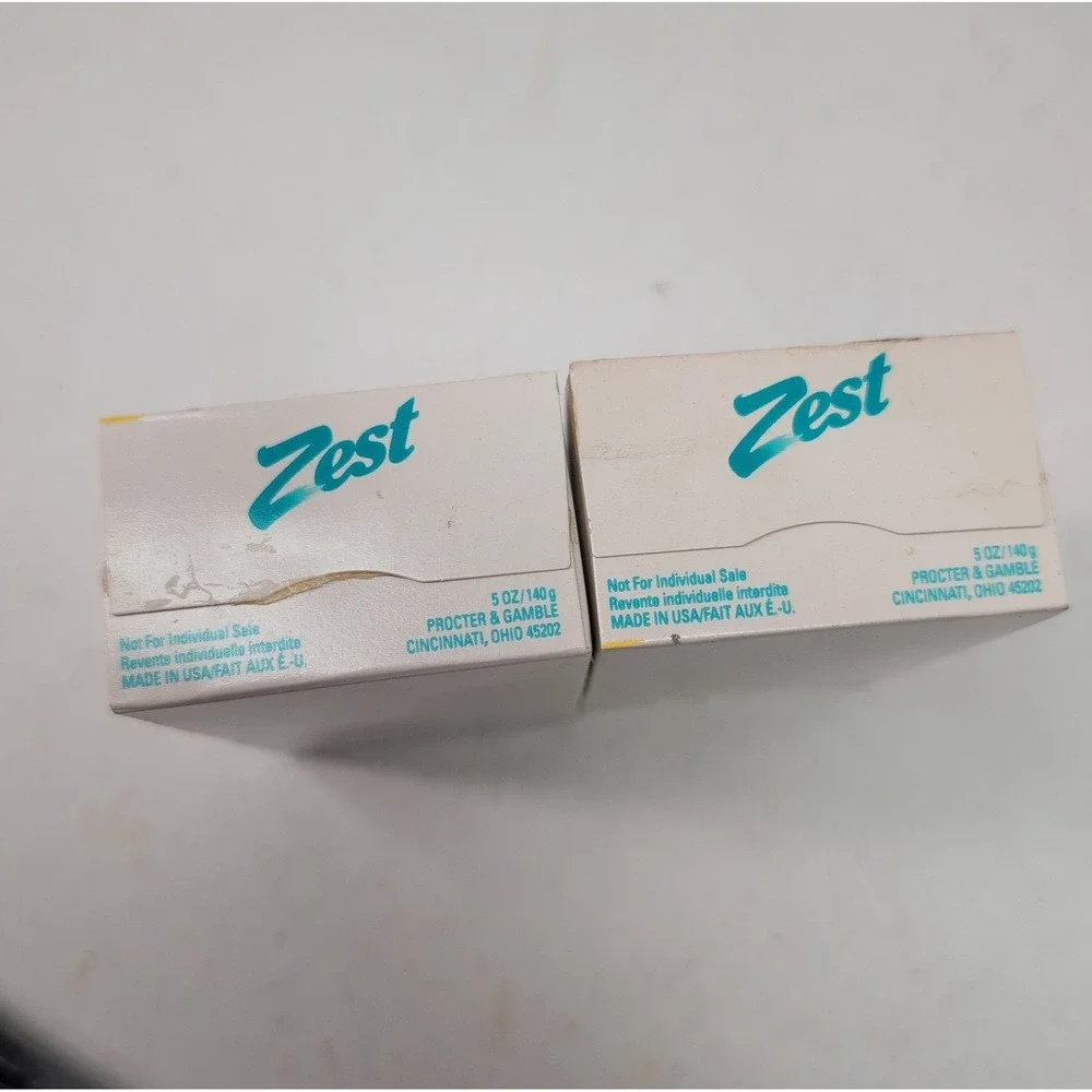 2 Vintage 1995 Zest Deodorant Bar Soap Whitewater Fresh 5oz Bars USA